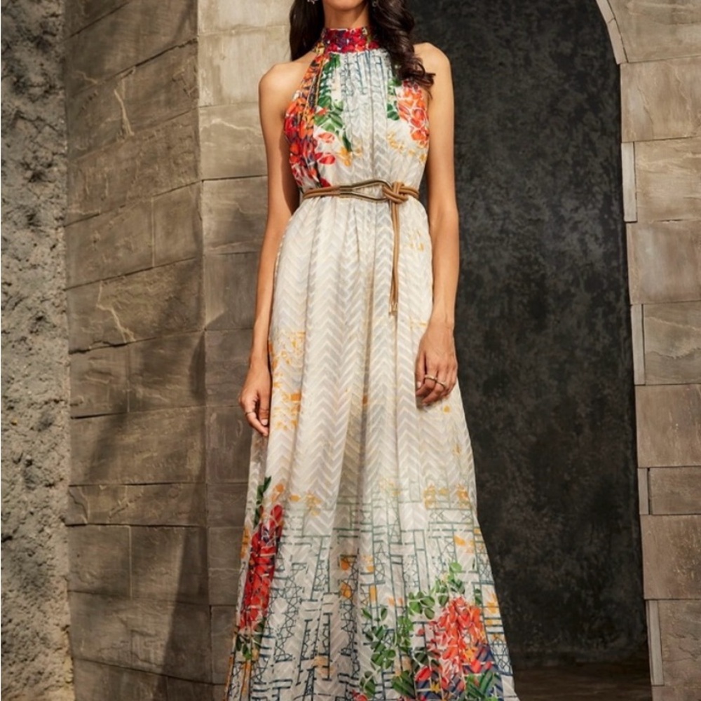 Bhanuni By JYOTI The Marilla Maxi Dress Boho Antropologie Embroidery Size XL